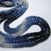 3xstrand 16 Inches -Very Finest-Sparkling- Precious Burma Blue Sapphire Faceted Shaded Rondelles beads - Size -3 - 3.75mm